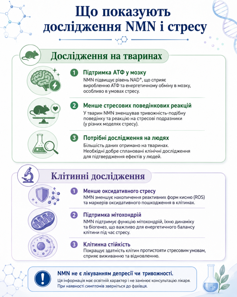 Що показують дослідження НМН і стресу
