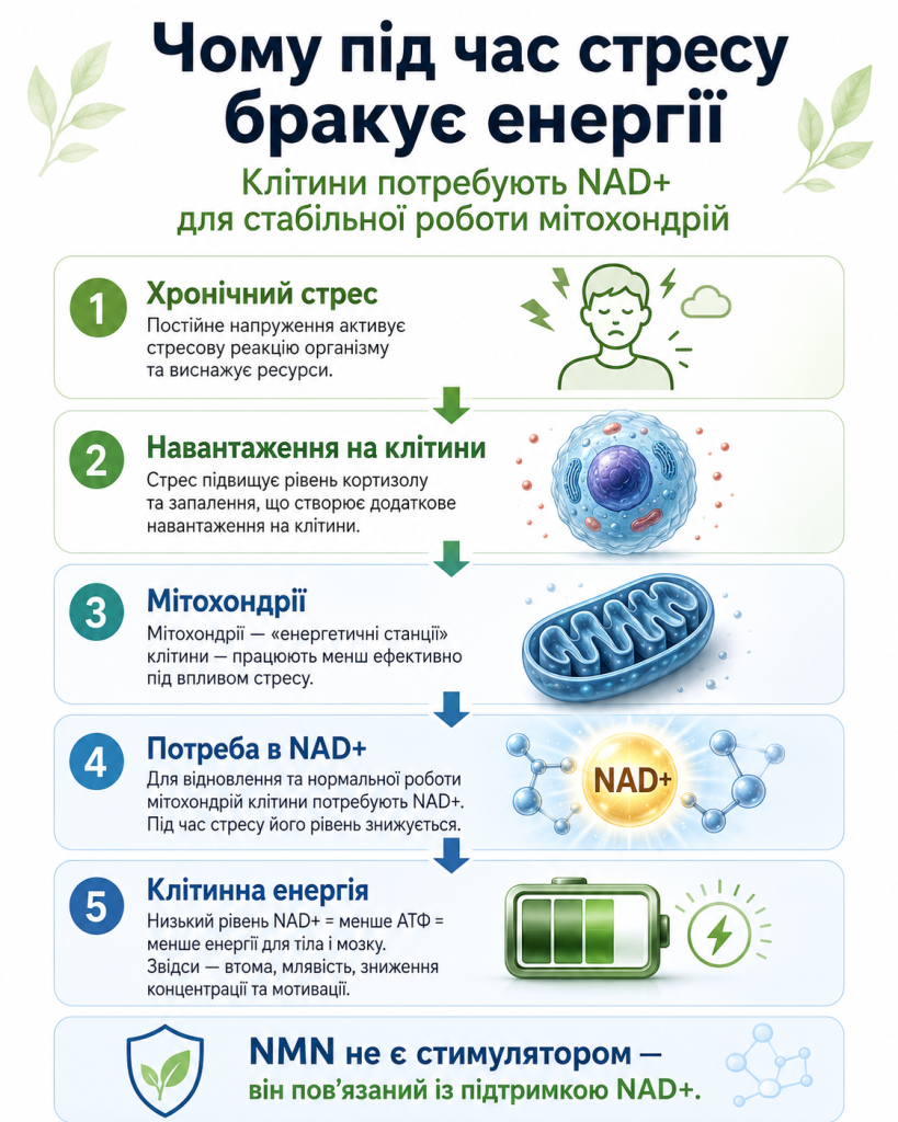 Чому під час стресу бракує енергії