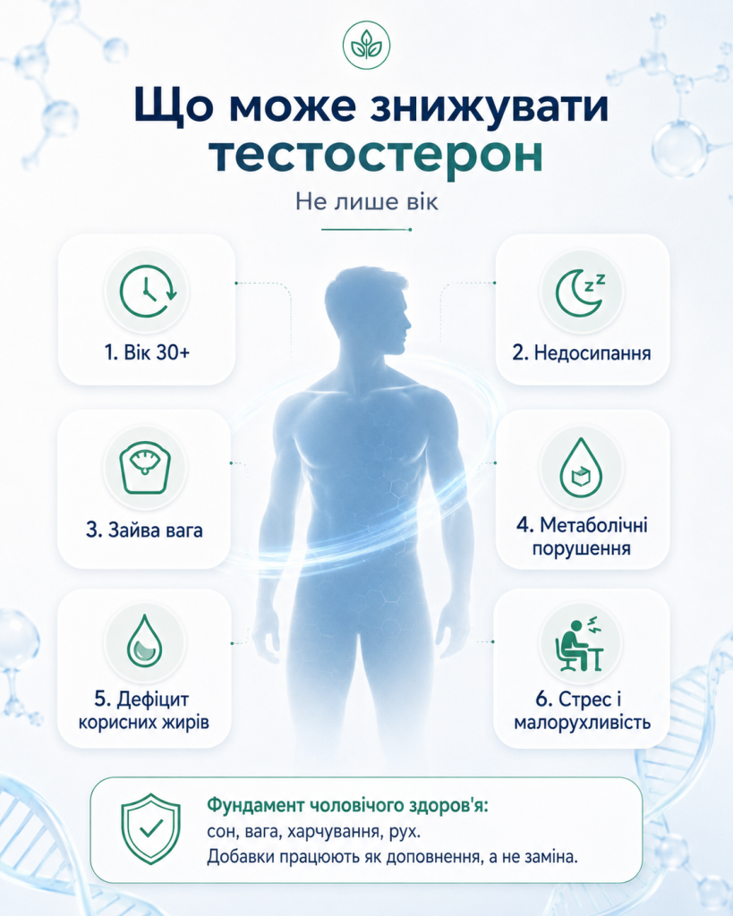 Що може знижувати тестостерон